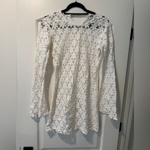 Beach Riot White Floral Lace Top
